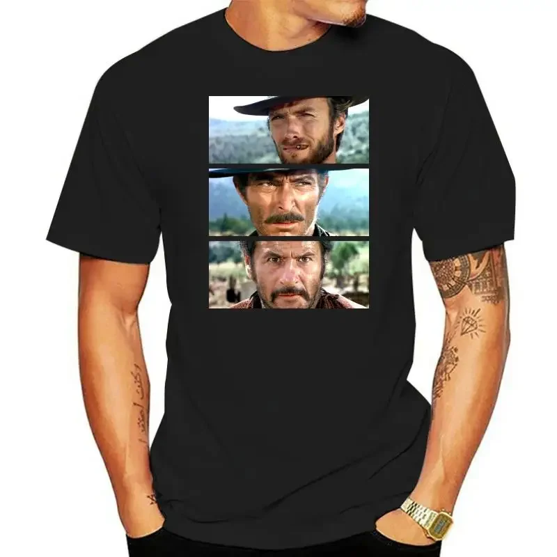 Italo Western Eastwood Cowboy Us Clint The Good The Bad And The Ugly T Shirt men clothing oversized harajuku graphic funny tops