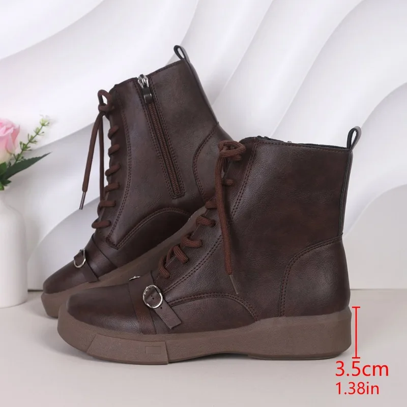 2024 novas botas femininas de alta qualidade confortáveis e quentes botas de couro de inverno elegantes e duráveis senhoras sapatos casuais caminhadas