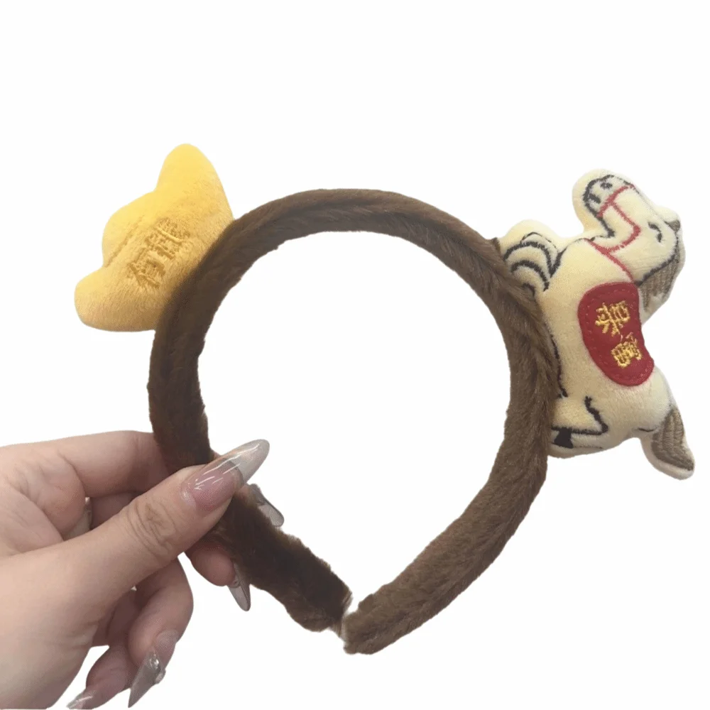 

Gift Cartoon Horse Hair Hoop Red Exquisite Pony Headpiece Chinese Style Lucky Charm New Year Mascot Headband Children