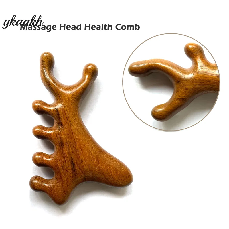 

Multifunctional Meridian Wooden Massage Head Health Comb Sandalwood Large Wide Tooth Guasha Point Comb