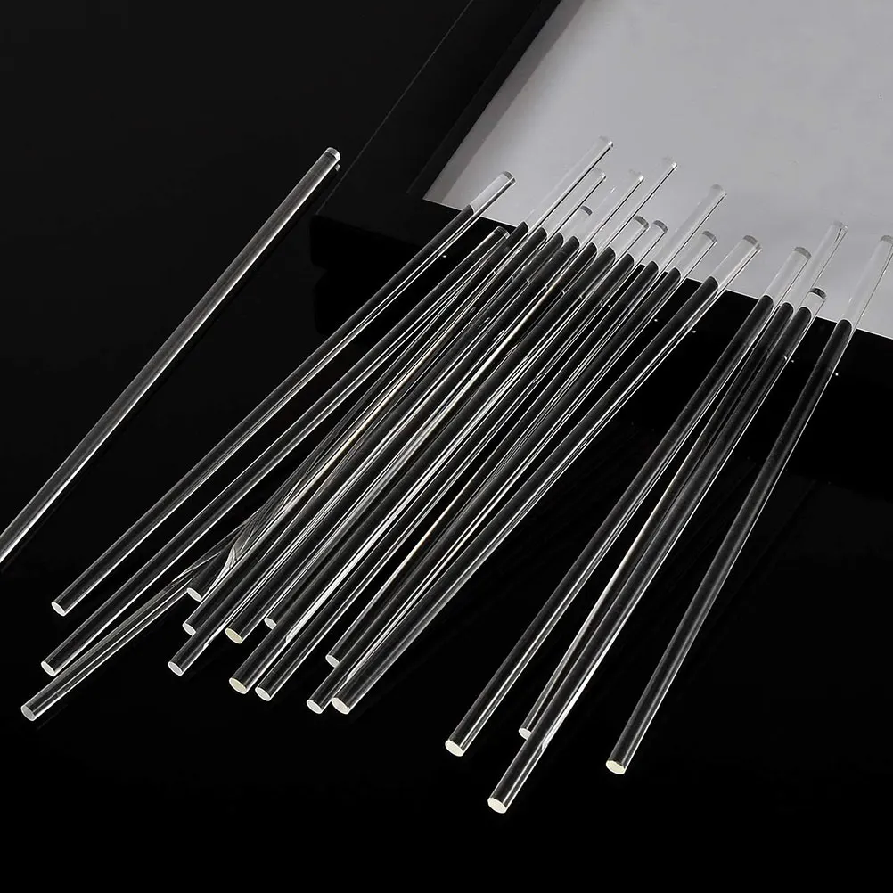 

100pcs Clear Acrylic Lollipop Sticks 10cm Long Cake Pop Bars Coffee Stirrers DIY Materials Decorative Sucker Rods