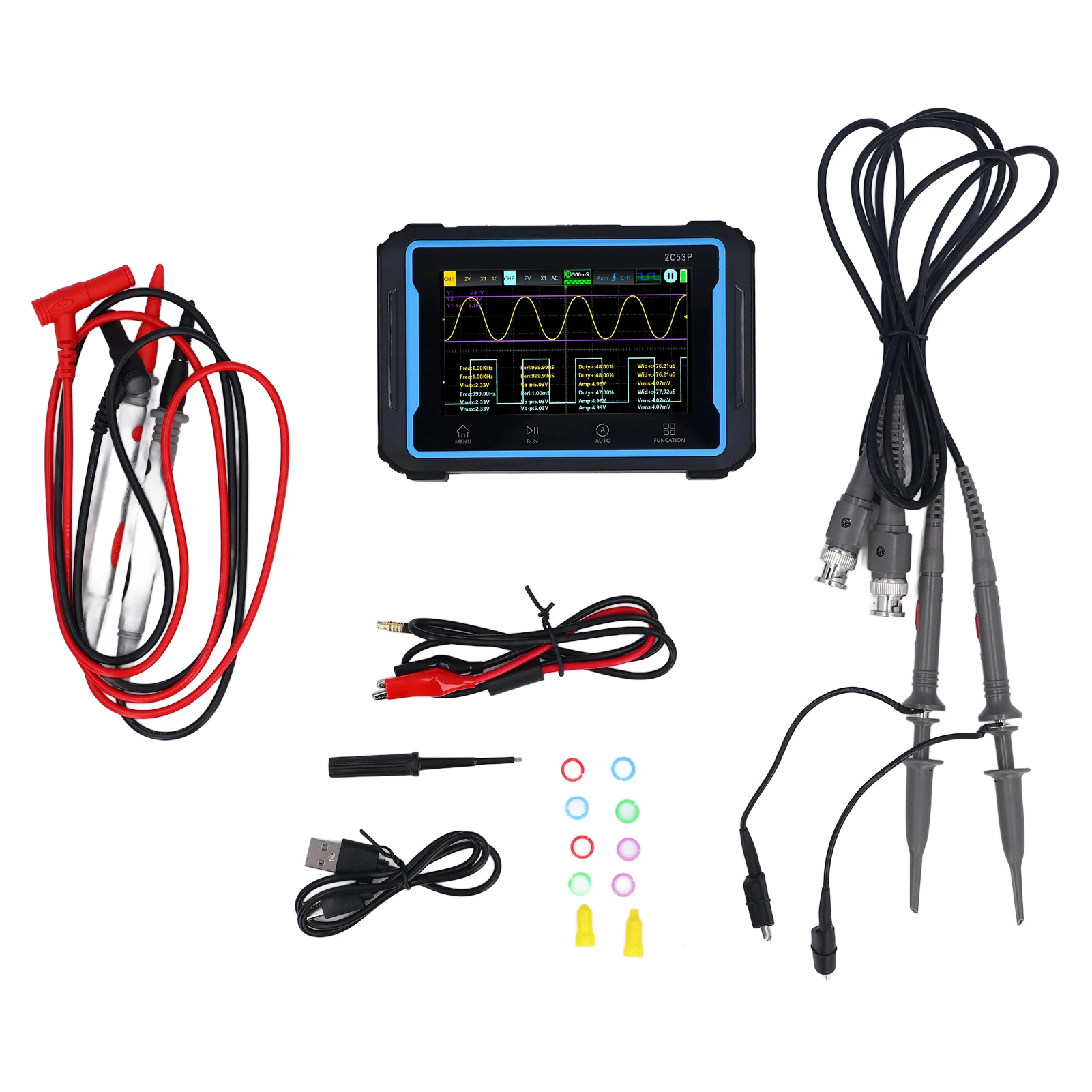 Oscilloscope Multimeter 3 in 1 Design Handheld Digital Oscilloscope Multimeter Built in 4000mAh Lithium Battery for Industry