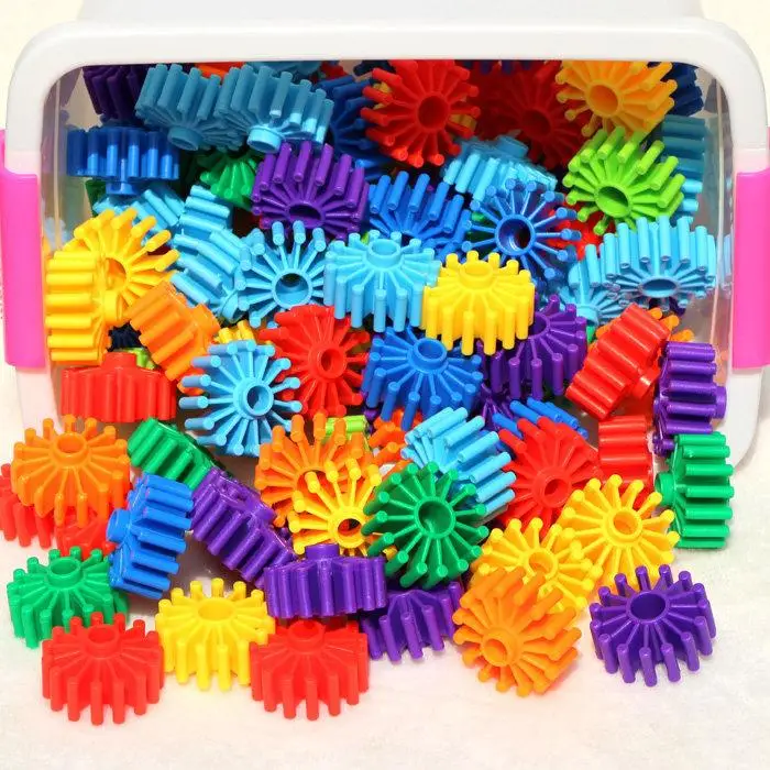 

Educational Gear Building Blocks Toy for Boys Kindergarten Plug And Play Large Flower Piece Puzzle Assembly Children Desktop