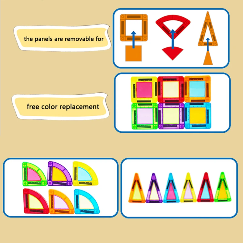 24-54 قطعة اللبنات المغناطيسية الصغيرة المغناطيس بلاط البناء الطوب لغز المحمولة مجموعة لعبة تعليمية للأطفال هدية