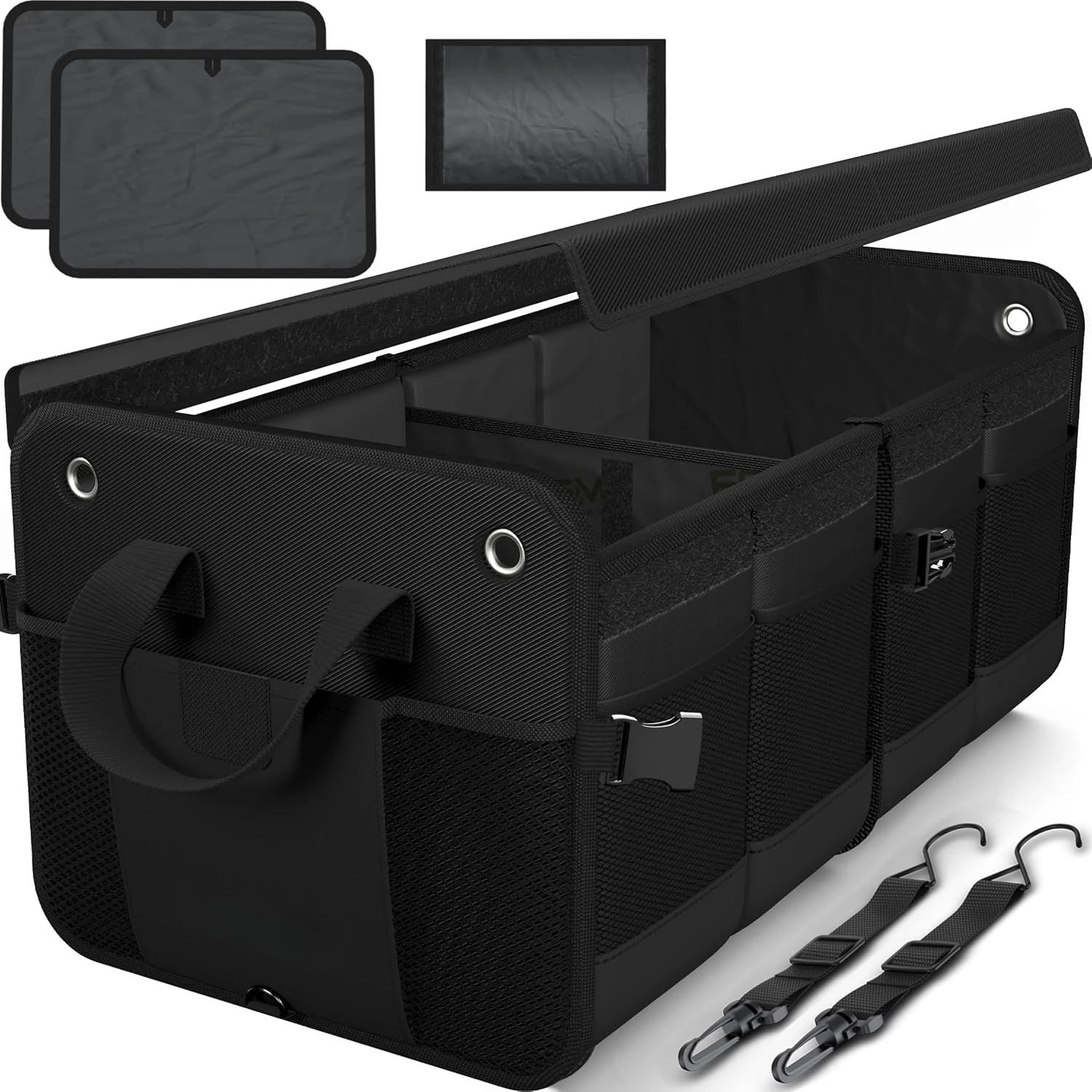 

Car Trunk Storage Bag, Foldable Multi-Layer Organizer, 1680D Oxford Fabric, Non-Slip Bottom, Adjustable Shoulder Straps (65L)