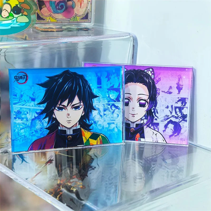 Demon slayer: kimetsu no yaiba kochou shinobu tomioka giyuu cosplay suporte modelo placa ornamento acrílico acessórios de mesa prop