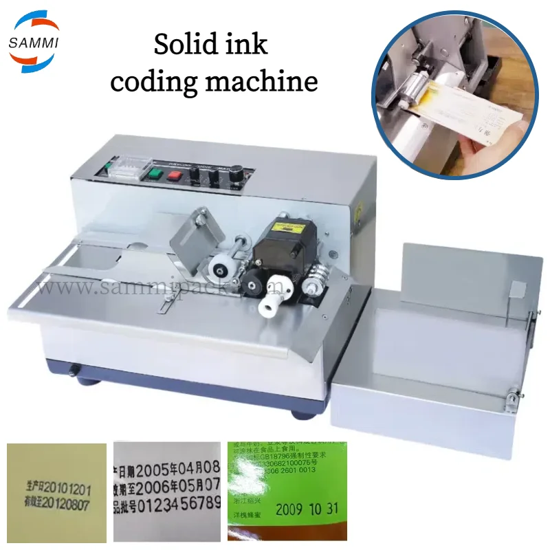 MY-380 Automatic Type Solid Ink Coding Machine Date Ink Roller Coder For Paper Non-ferrous Plastic Film Aluminum Foil