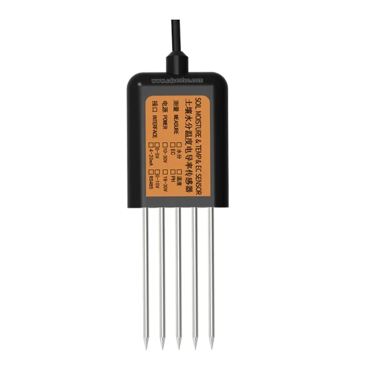 Soil Sensor 4~20mA 0~5V RS485 Agriculture Factory Corrosion Resistance Online Real-time Monitoring Soil EC Salinity Probe