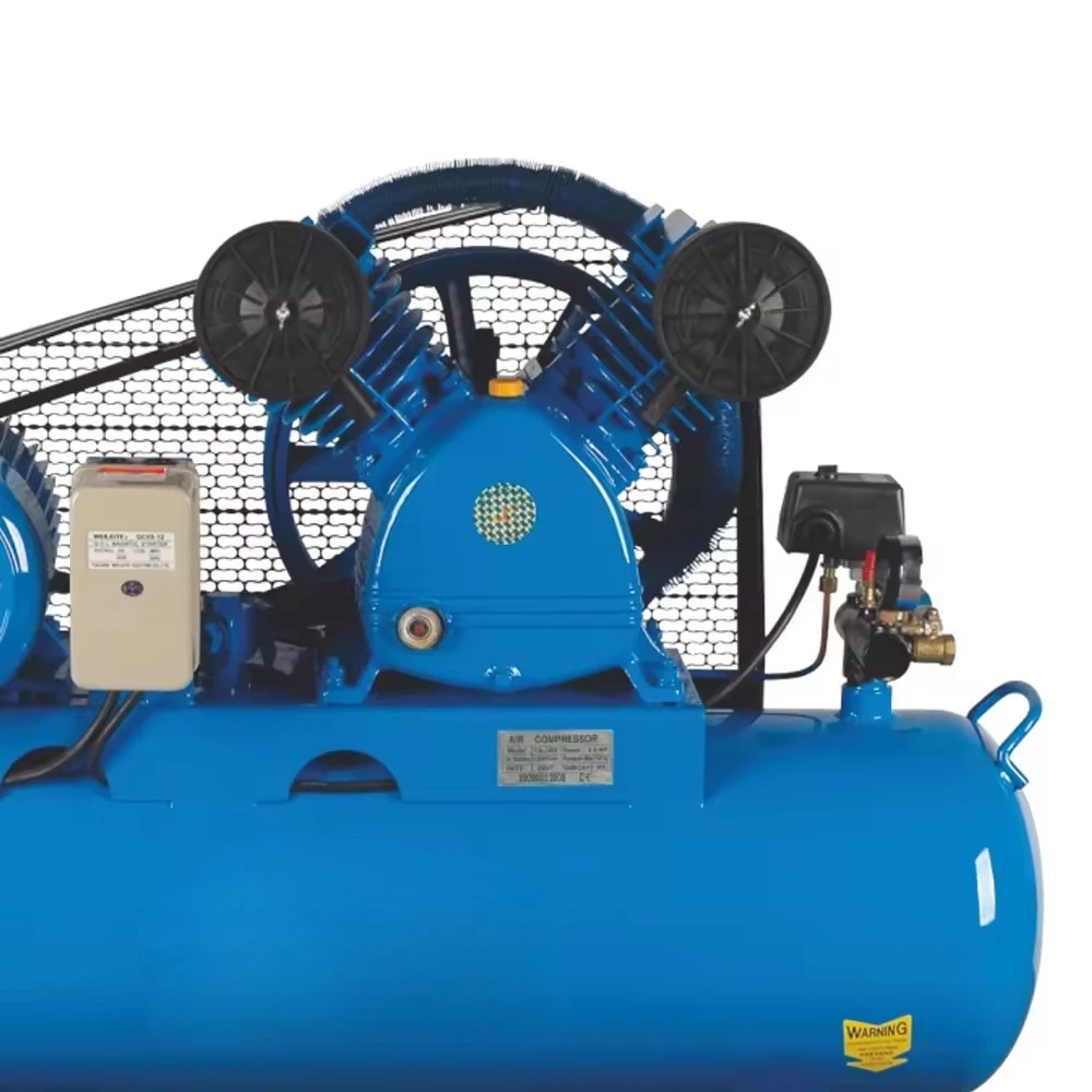 ضاغط هواء بحزام من الدرجة الصناعية مضخة هواء عالية الضغط لإصلاح السيارات ومكبس الطلاء ضاغط هواء 220 فولت مزدوج بثلاثة أسطوانات