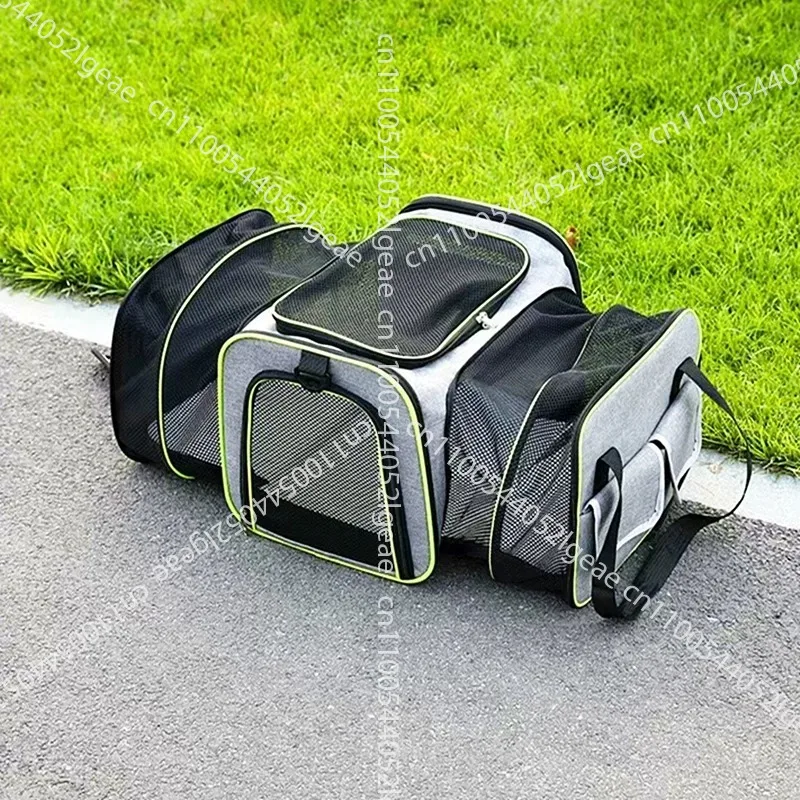 Cat Bag Foldable and Expandable Pet Bag Going Out Portable Car Pet Handbag Breathable Outdoor Cat Backpack