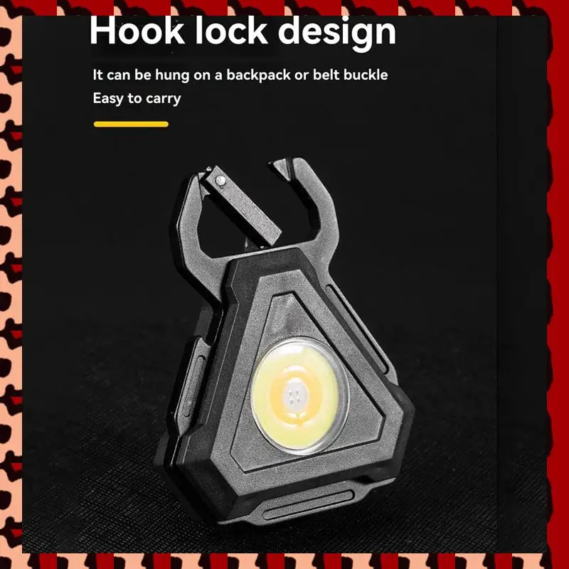 

A72P Super Bright COB Mini Flashlight With Tail Magnet Hook For Outdoor Emergency Camping Pocket Keychain Light
