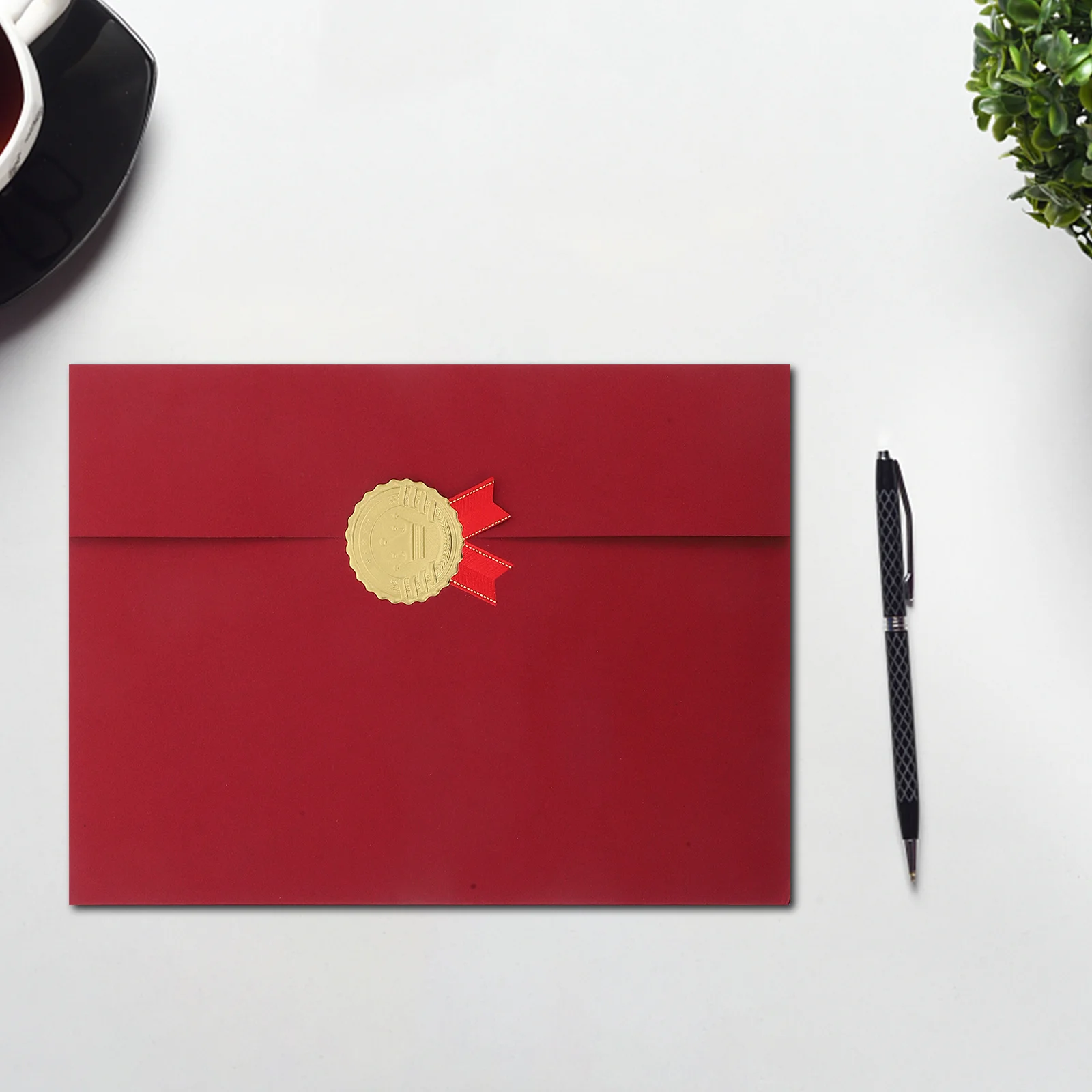 Fold Certificate Holder Black Graduation Diploma Folder Document Cover Award Certificate Protection