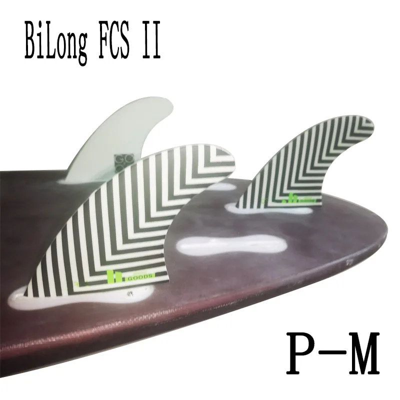 BiLong FCS II Tri FIN Performer MED Fiberglass Water Surfboard Fin Professional Surfboard Accessories Quillas Surf Fin Surfing