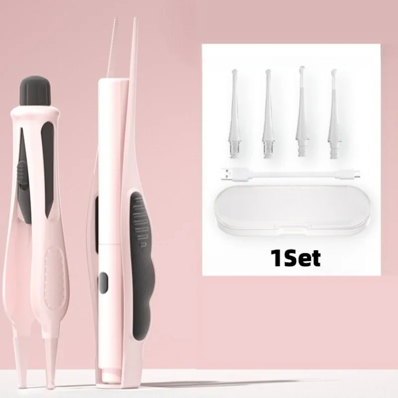 مضيئة الأذن نظافة مجموعة مصباح ليد شمع الأذن كليب الأذن الشمع إزالة سيليكون Earscoop قطف الملقط الأذن الرعاية أداة USB شحن