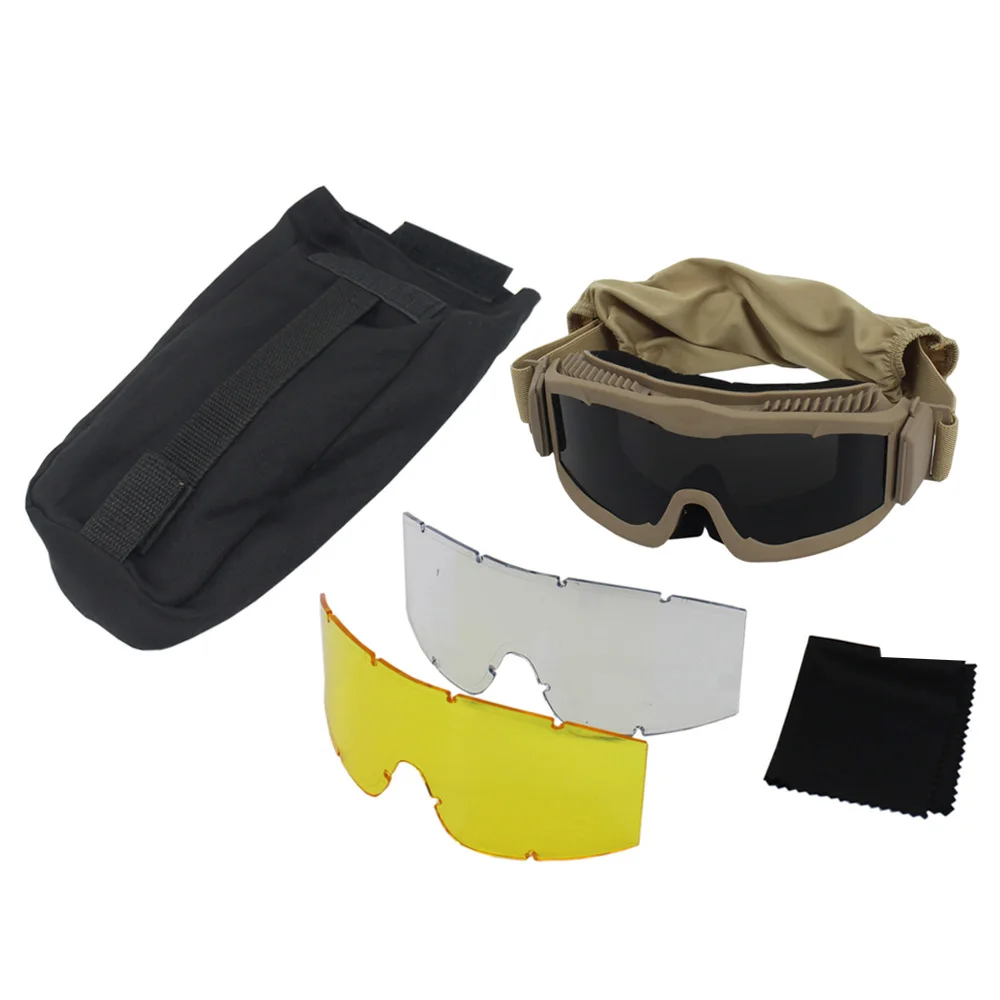 VULPO-Windproof Tactical Goggles para Airsoft Paintball Shooting, óculos anti-nevoeiro para caminhadas e montanhismo