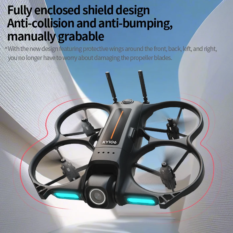 KY106 Drone with 8K Ultra HD Camera Beach Mode Lightweight Easy Control RC Quadcopter Scenic Flight Aerial Photography Toy