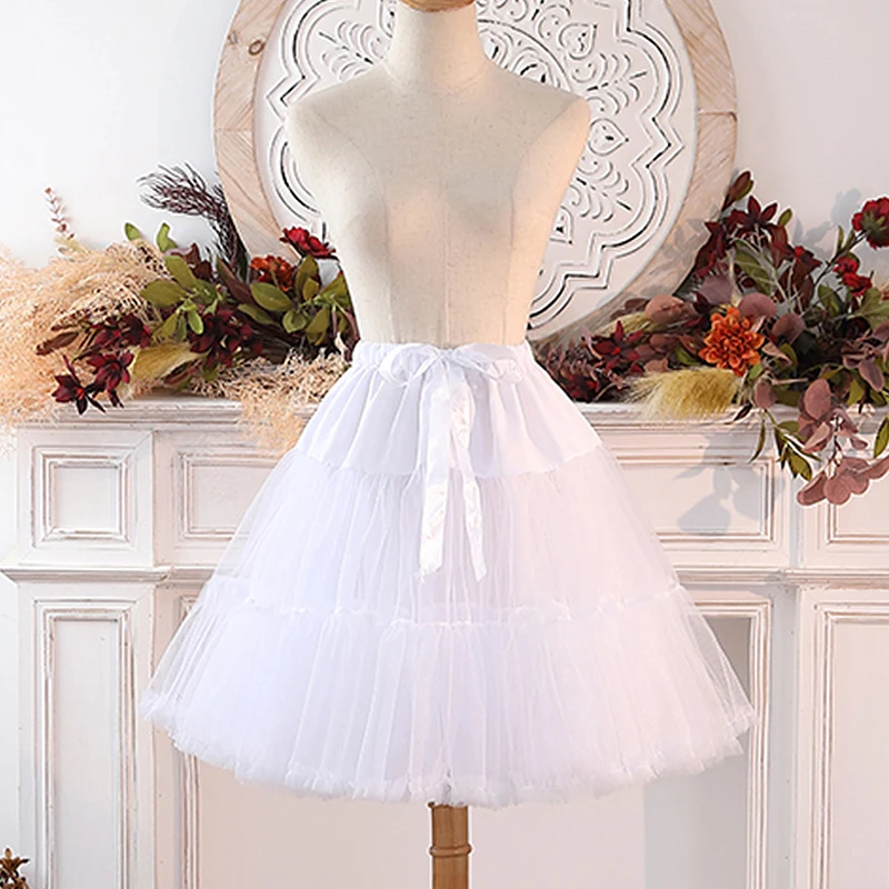 White Tutu Lace Pleated Skirts for Women Mini Micro Tulle Skirts Petticoat New Birthday Outfits Korean Style Clothing 2023