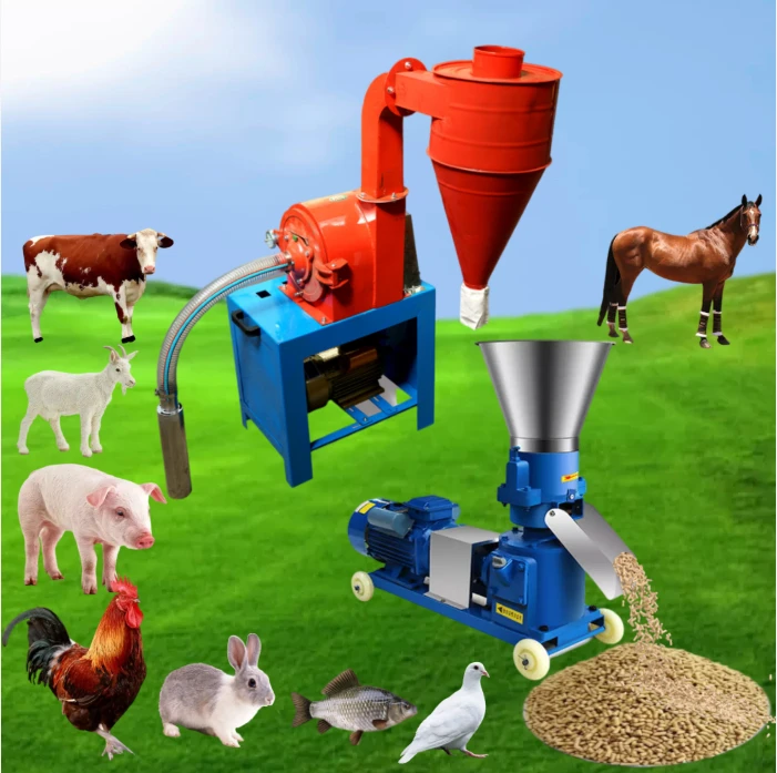 

Auto Animal Poultry Chicken Vertical Mash Animal's Pellet Feed Plant Roller Crumble Mixer And Crusher Shredder Chopper Machine