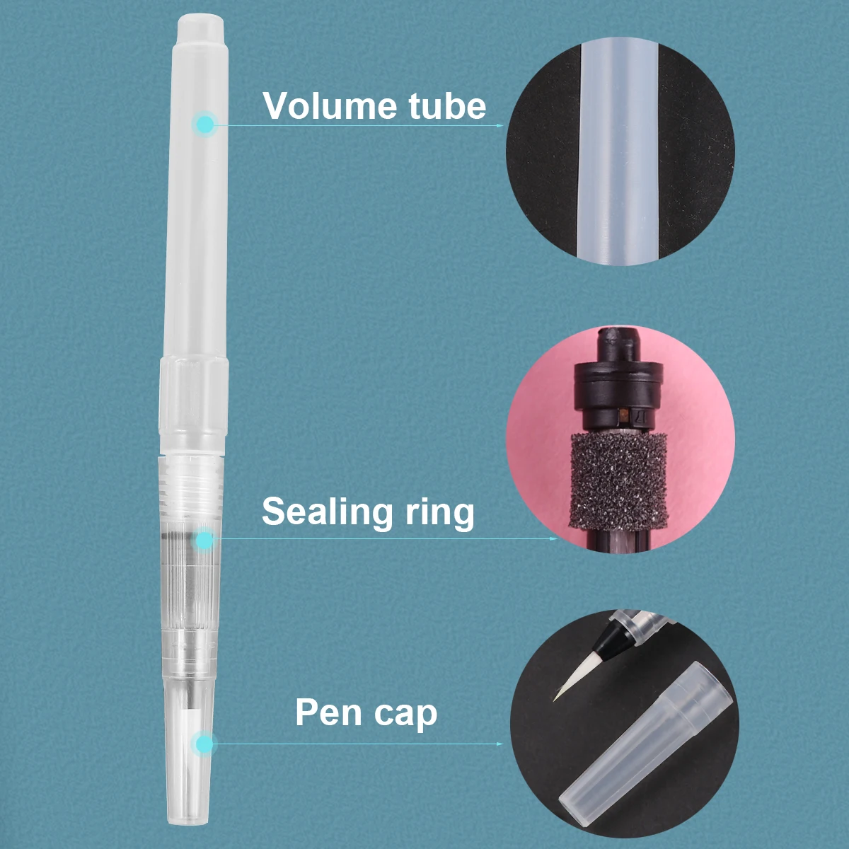 

Ручка для рисования тушью, фонтанная кисть для инъекций воды, кисть для письма, акварель, художественная кисть, легкая портативная подарочная стальная ручка