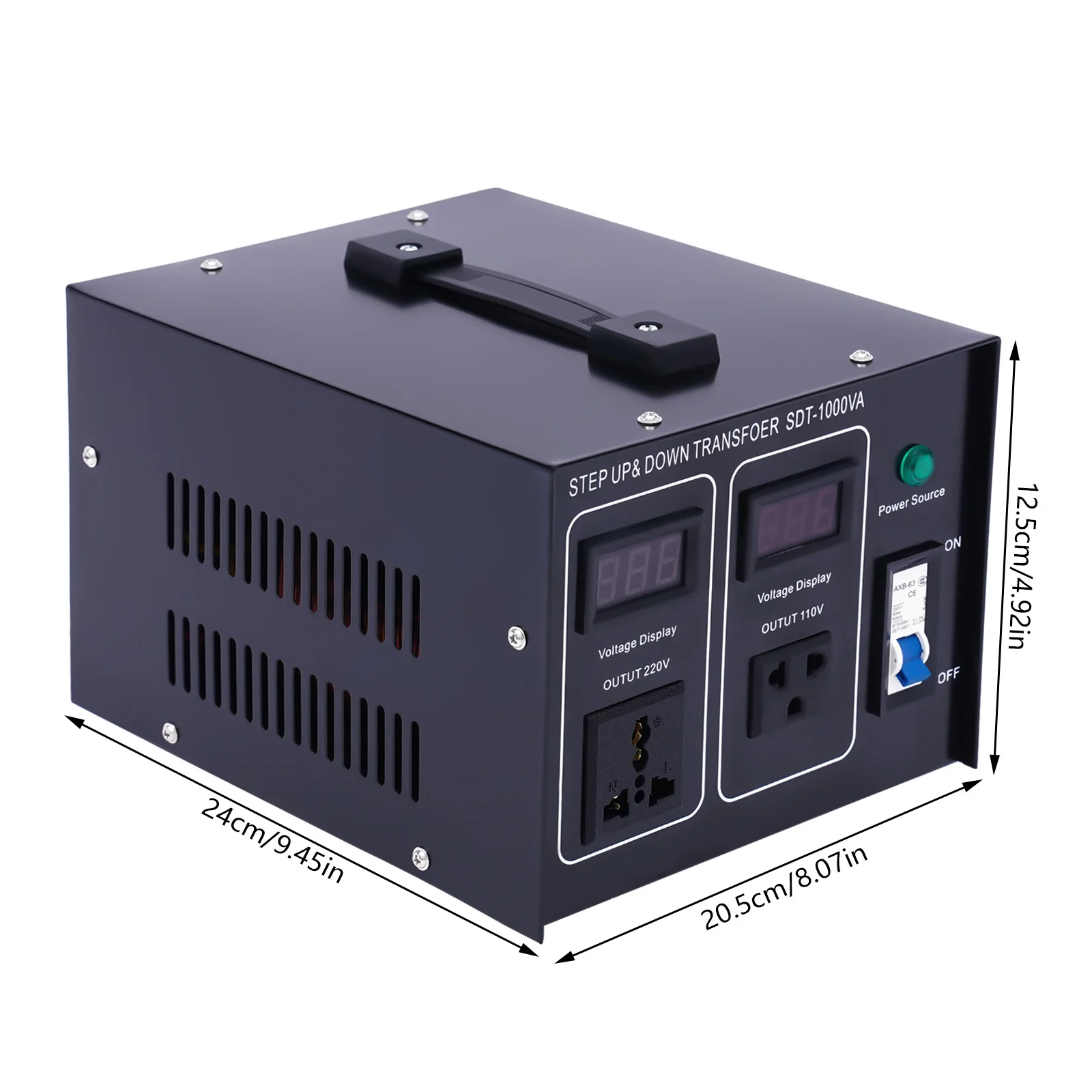 1KW Step UP/Down Heavy Duty Power Transformer 220v to 110v, Voltage Transformer with LED Digital Display