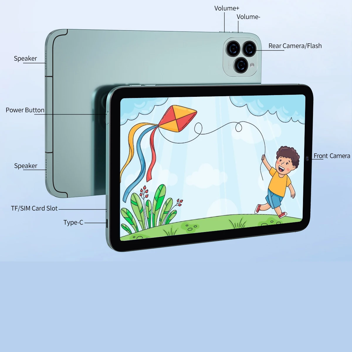 Versione globale Batteria grande da 4 GB + 64 GB 6000 mAh, supporta doppia scheda Dual Standby, supporta Google Bluetooth per tablet Android