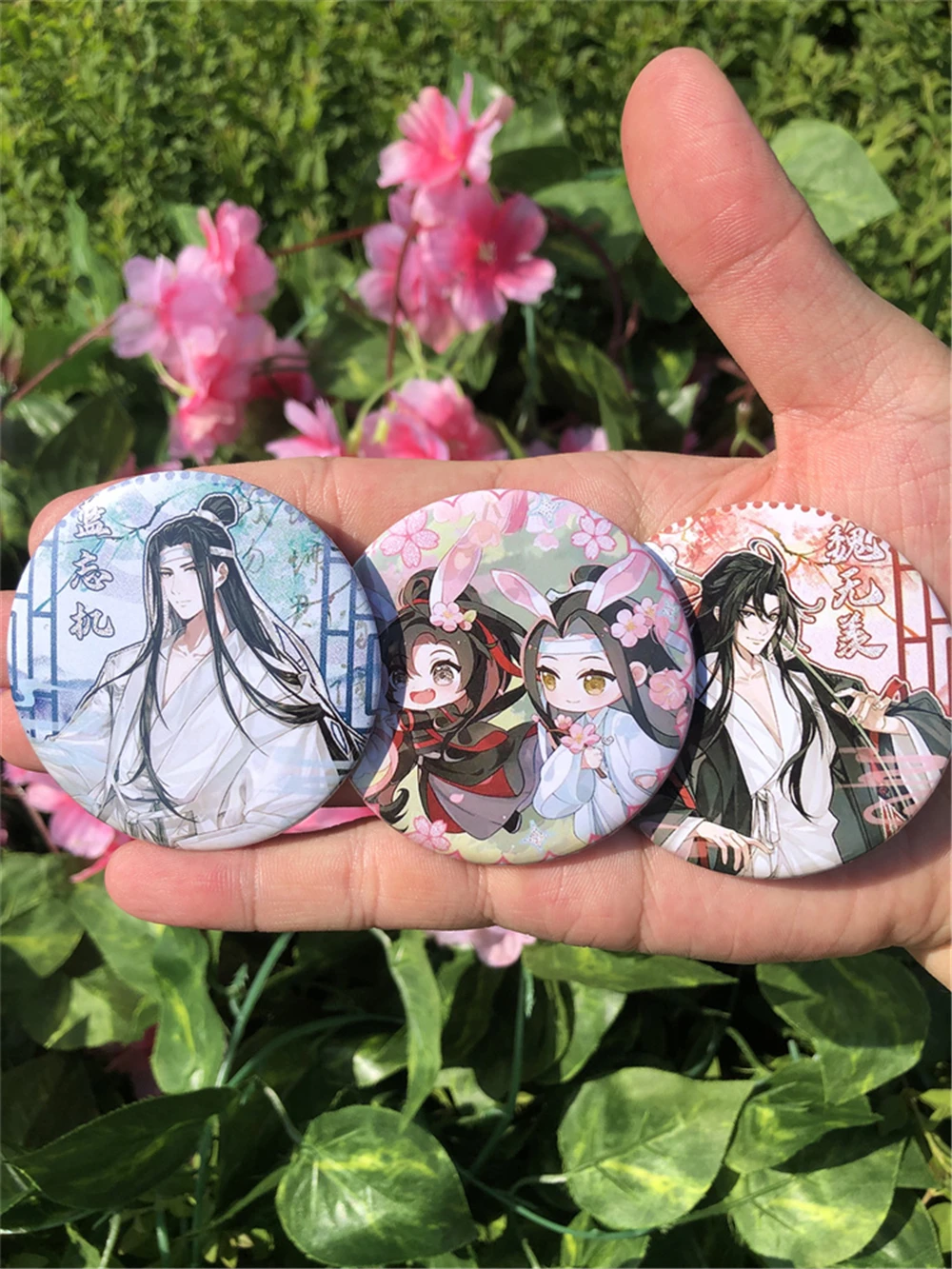 Game Anime Mo Dao Zu Shi Grandmaster of Demonic Cultivation Cosplay Costumes SPTE Tin plate Badge Accessories Pendant Gift