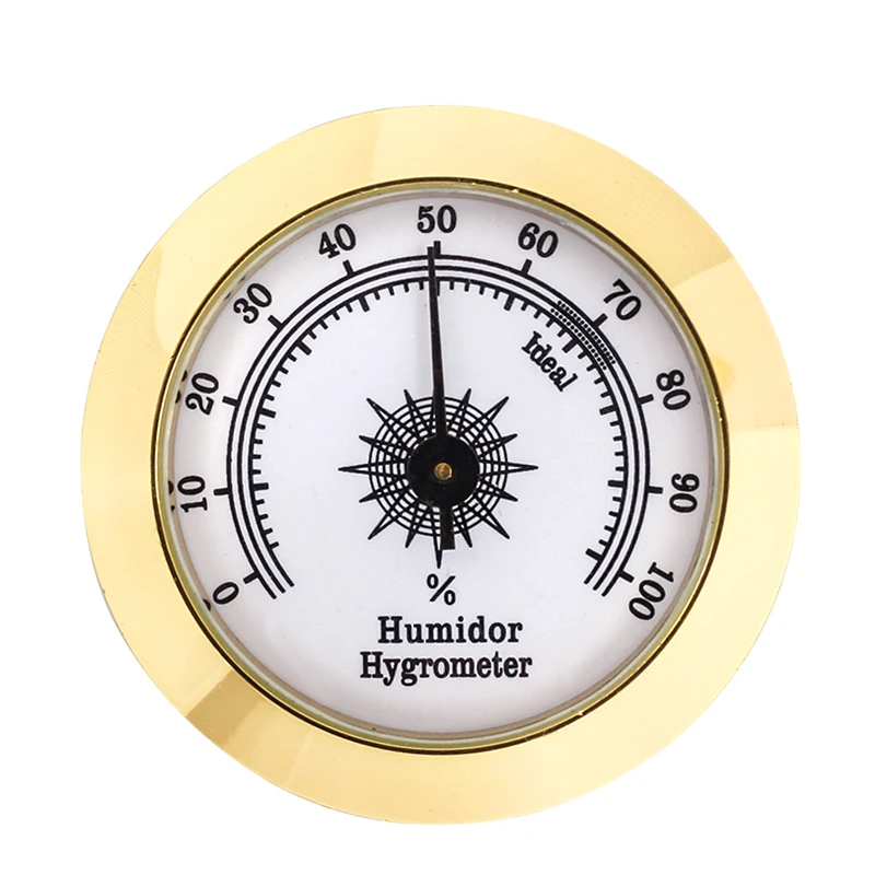 Home Use Hygrometer 49mm Moisture Meters Cigar Accessories Pointer Hygrometer for Cigar Humidor Smoking Humidity