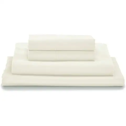 Giza Dreams Bed Sheets, 100% Certified Giza Egyptian Cotton, Deep Pocket, Sateen Weave [King, Ivory]