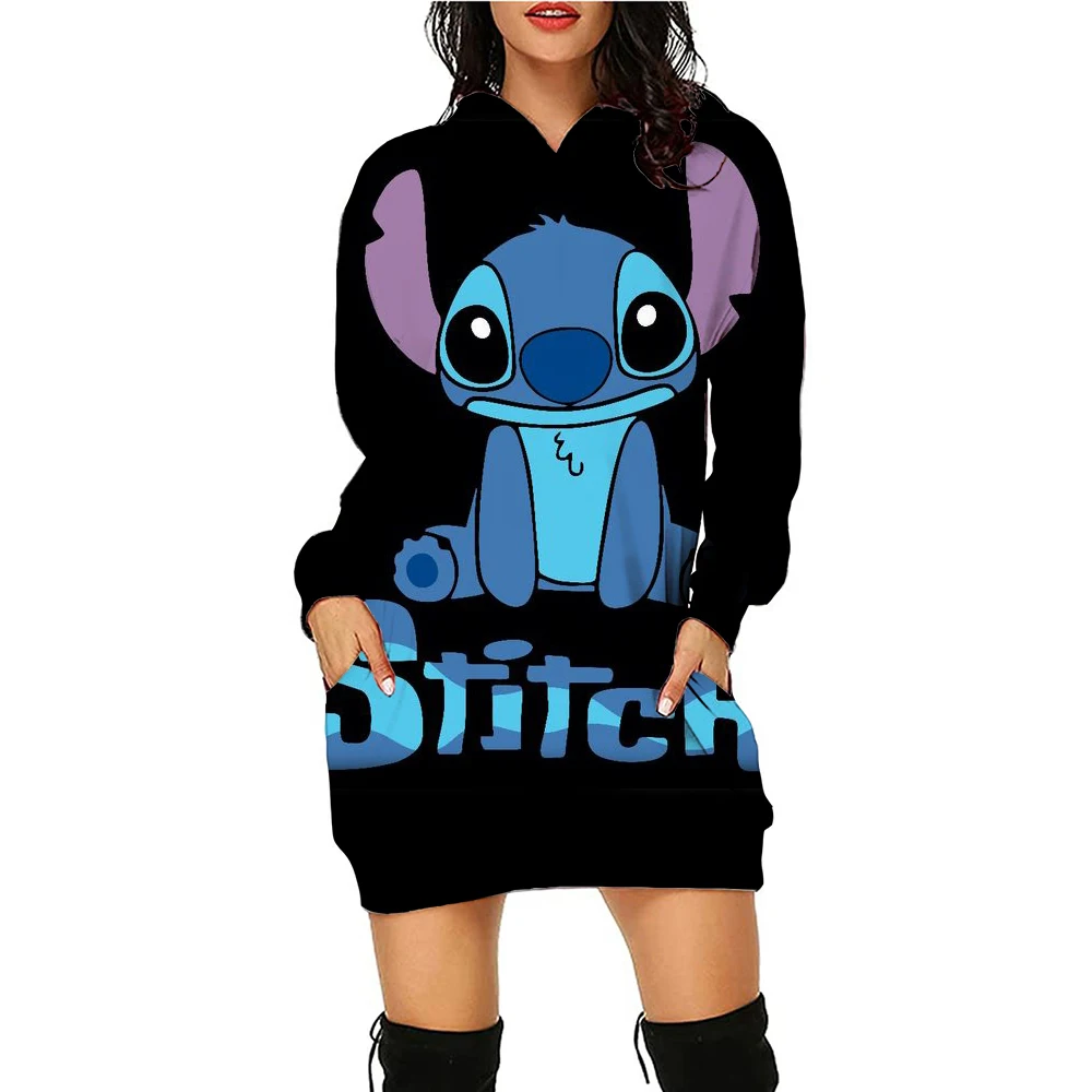 Sweater Dress Luxury Party Mini Stitch Hoodie Dresses for Women 2024 Long Sleeves Sexy Disney Kawaii Chic Woman Evening Y2k Prom