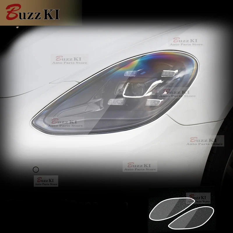 

Для Porsche Panamera 2017-2023 внешняя пленка автомобиля ТПУ фары защитная пленка против царапин ремонтная мембрана дымчатая фара