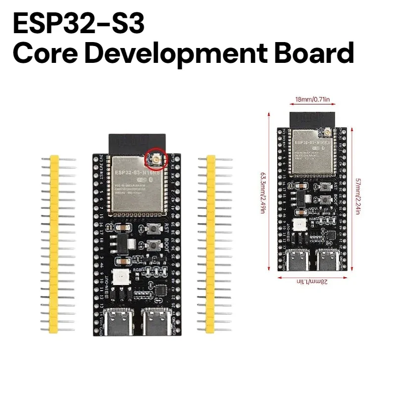 ESP32‑S3 Core Development Board WiFi Bluetooth Module Dual USB Type‑C ESP32 S3‑DevKit‑1 N16R8 for Arduino DIY Electronic Project