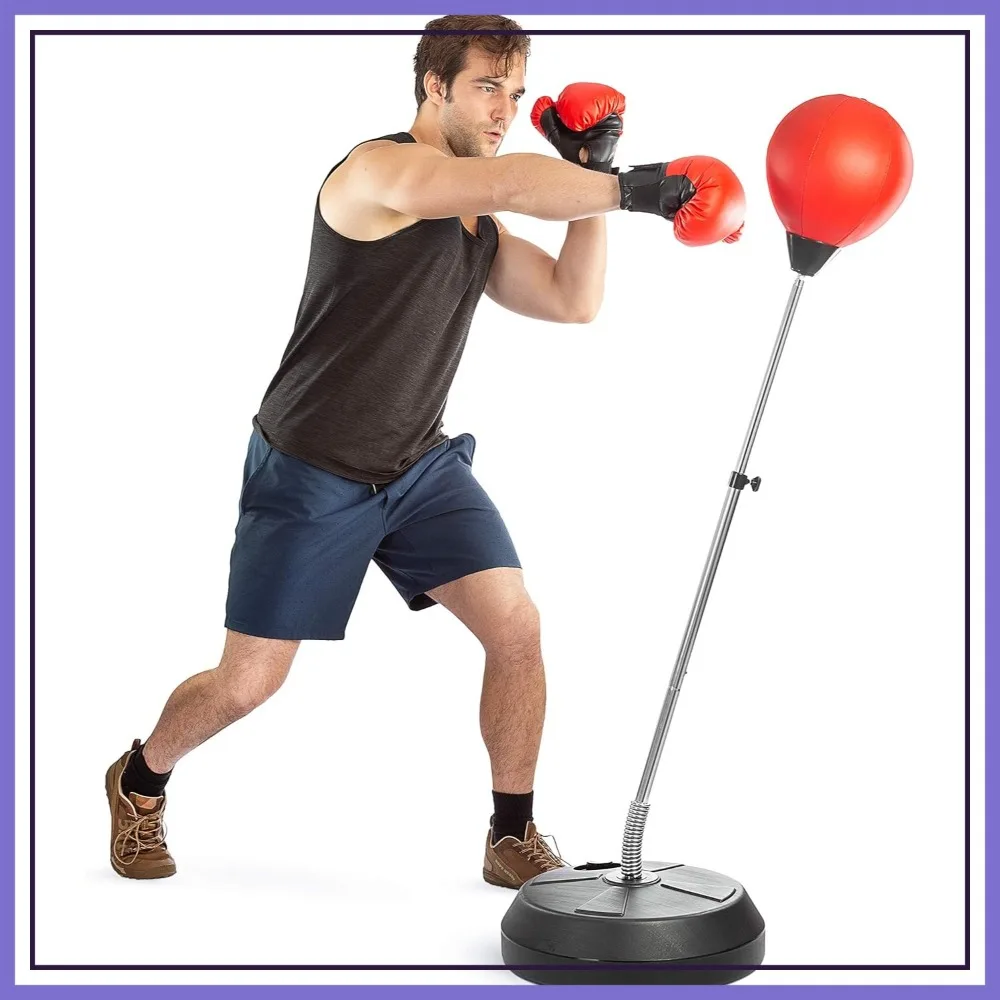 

Adjustable Punching Bag with Stand for Teens & Adults - Speed Bag for Training, Fitness & Stress Relief