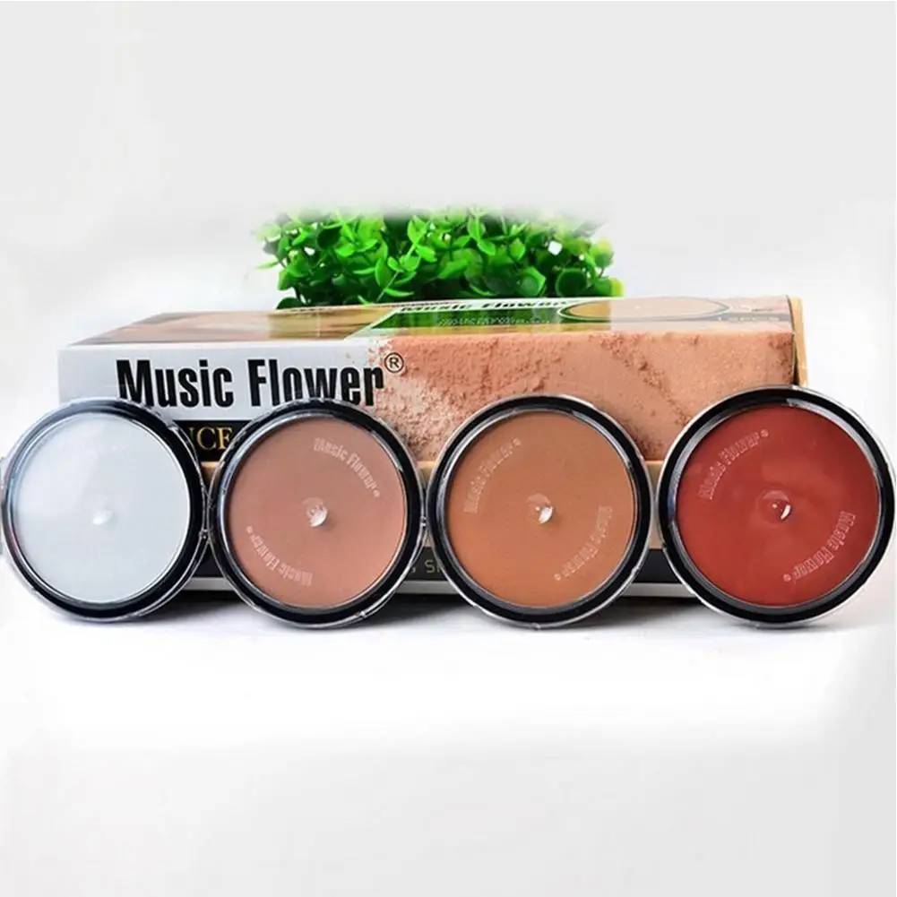 4 Kleuren Arcering Poeder Make-Up Bronzer & Markeerstift Contour Arcering Gezichtspoeder Make-Up Trimmen Concealer Poeder A9i0