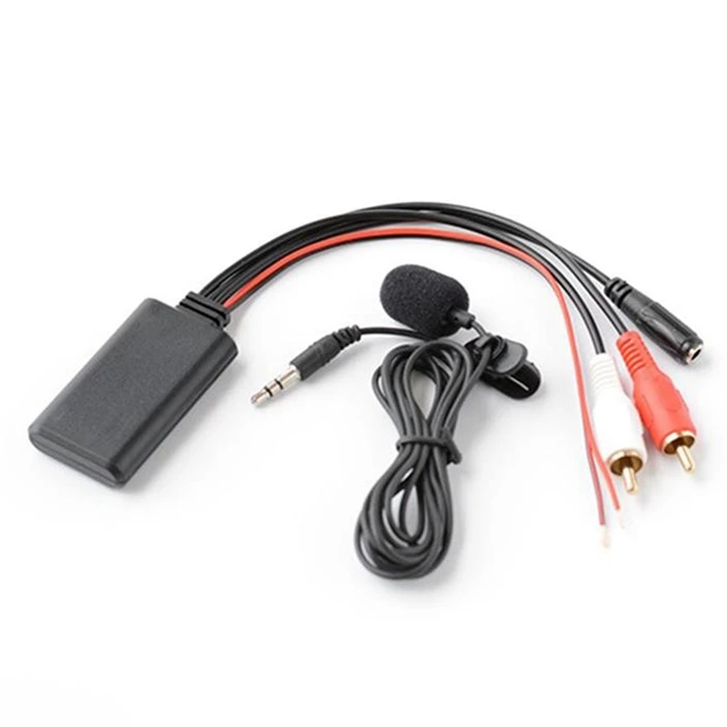 Car Bluetooth 2Rca Auxiliary Adapter Wireless Audio Phone Call Hands-Free Microphone With Auxiliary Input Audio Input