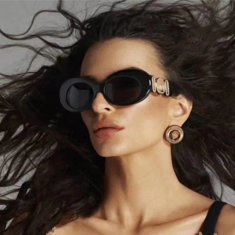 Vintage Oval Sunglasses Women Glasses Fashion Retro Eyewear