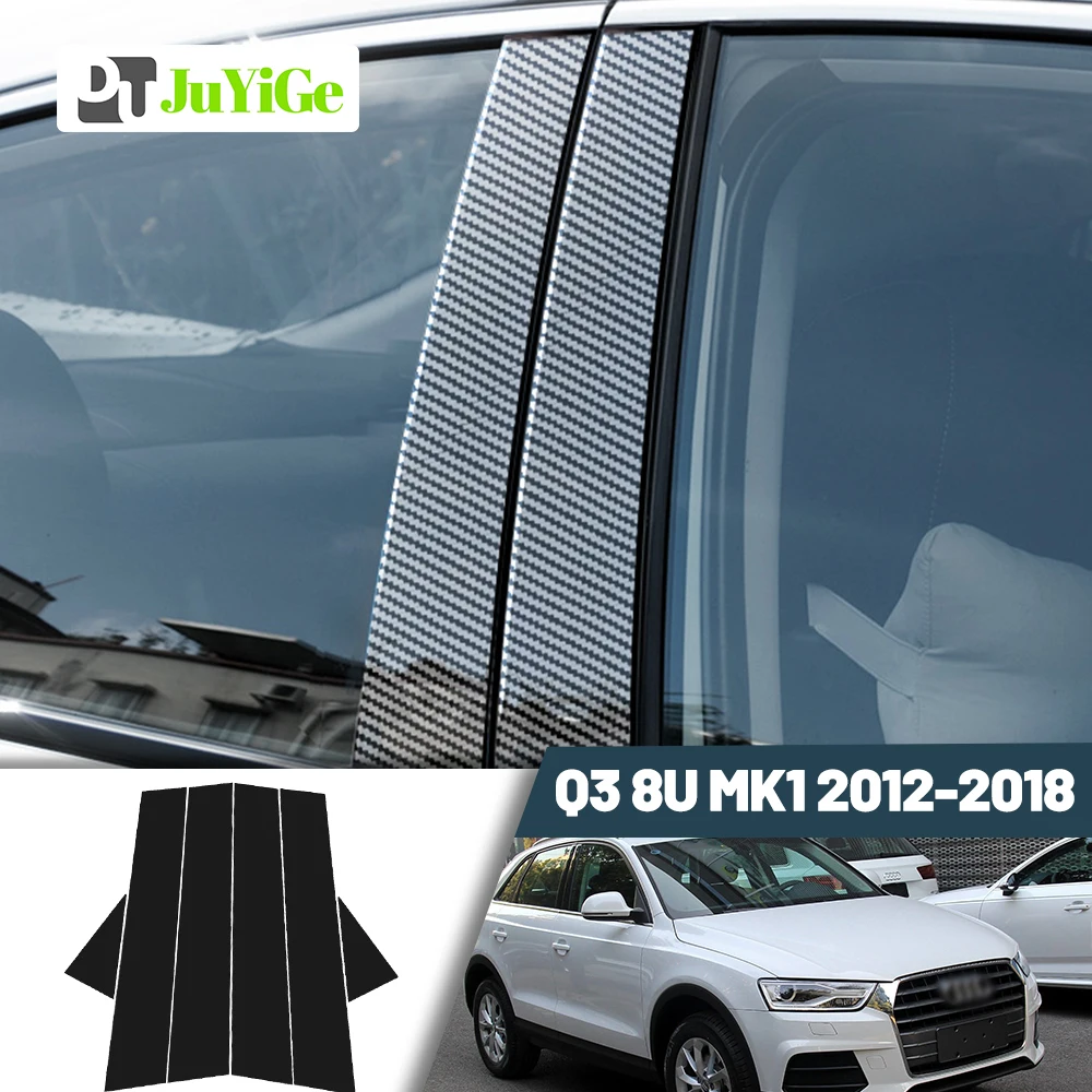 

Glossy Black Carbon Fiber Window Door Deal B C Pillar Post Cover Sticker For Audi Q3 8U 2012-2018 2013 2014 2015 2016 2017