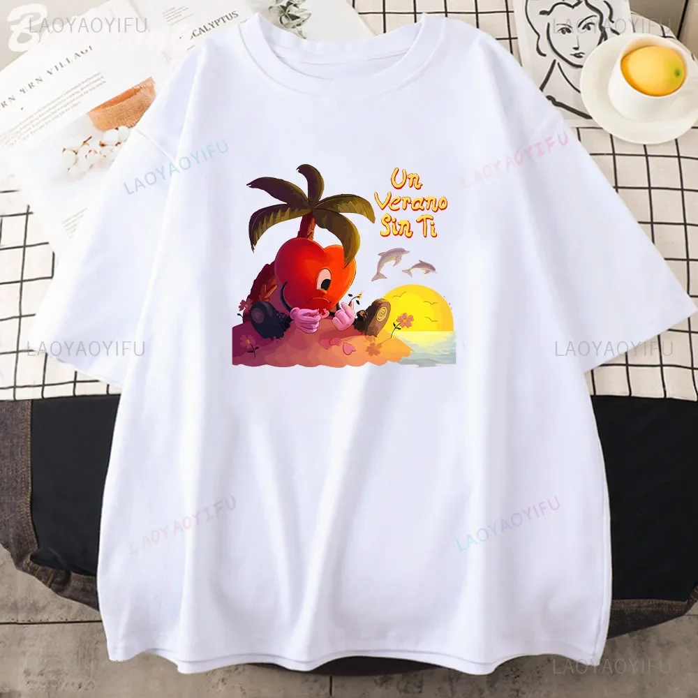سيئة الأرنب أون فيرانو الخطيئة تي مطبوعة تي شيرت سيدة الرجال الكلاسيكية س الرقبة مضحك 90S Ullzang نمط Camisetas Ropa Mujer تي شيرت على طراز هاراجوكو