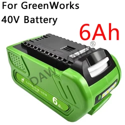 40 V 18650 Li-ion Oplaadbare Batterij 40 V 6000 mAh voor GreenWorks 29462 29472 29282 voor G-MAX GMAX Grasmaaier Elektrisch gereedschap Batterij