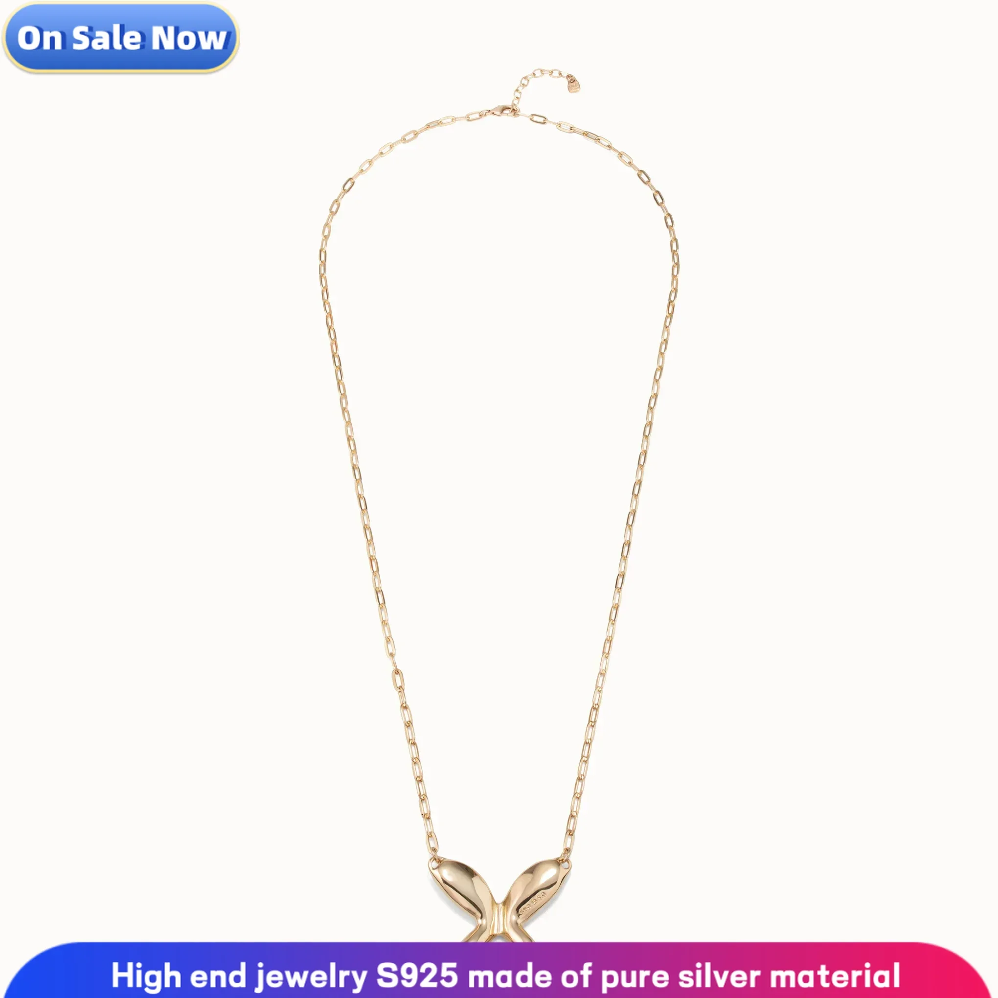 

S925 Pure Silver Women's Butterfly Necklace, Soft and Romantic Jewelry, Customized Gift of High Quality