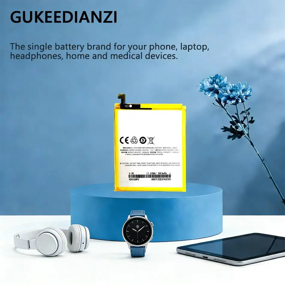 

Экологически чистая высококачественная сменная батарея BA813 для мобильного телефона Meizu V8 Pro M813Q M8 M813H 3100 мАч