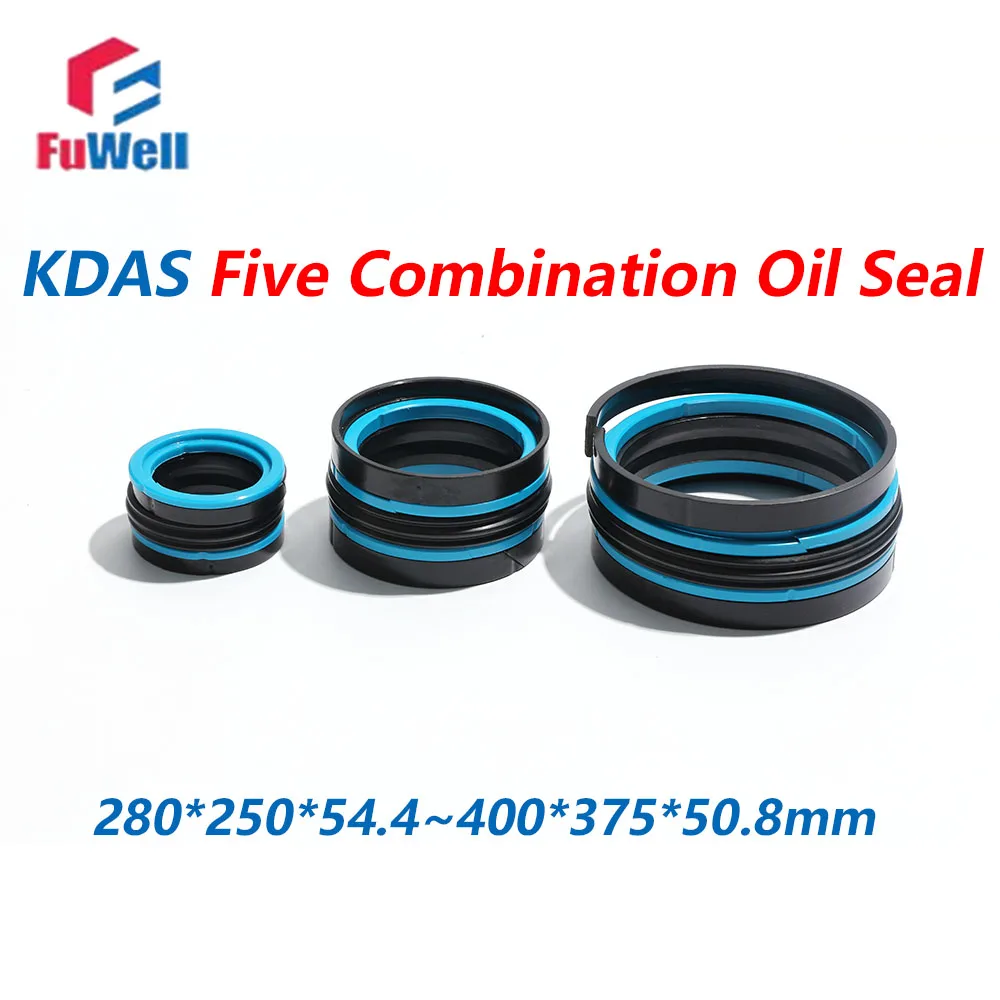 Fuwell KDAS Outer Diameter 280-400mm Combined Oil Seal Ring High Temperature Resistant for Piston Hydraulic Cylinder Hole Gasket