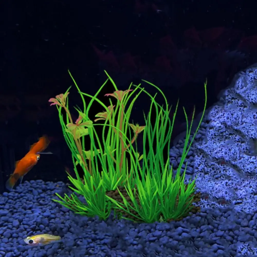 

Decorative 13cm Artificial Aquarium Plants Plastic Green Aquatic Green Plant Simulation Water Weeds Ornament Aquarium
