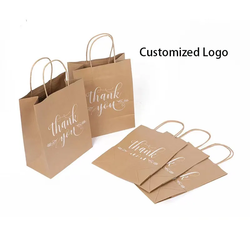 Paper Gift Bags 10-150PCS Small Kraft Paper Bags with Handles Party Favors Bags For Brithday Wedding Shopping Bags Mulit Color