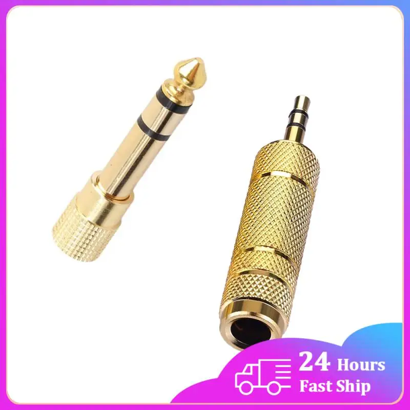 6.35 mm Male to 3.5 mm Female Headphone Adapter Wear-resistant Jack Converter Audio Plug Gold Plating Process Power Amplifier