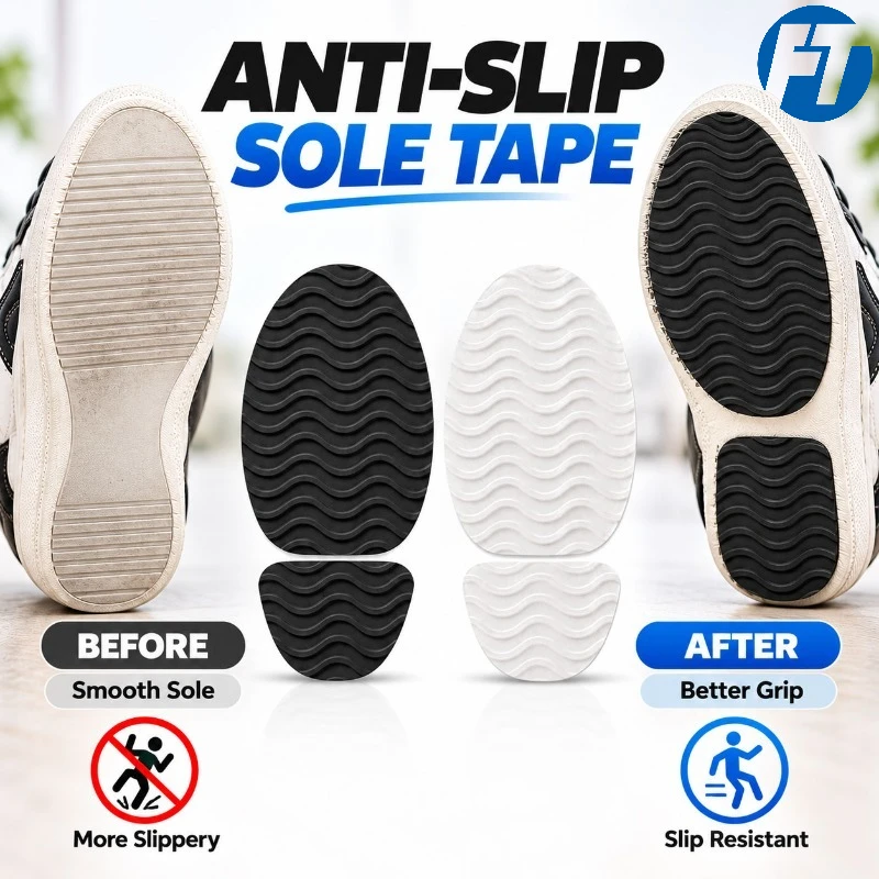Anti-Slip Stickers for Shoe Soles, Anti-Slip & Noise-Reducing for High-Heeled Shoes, Sport & Leisure Shoes, Men & Women