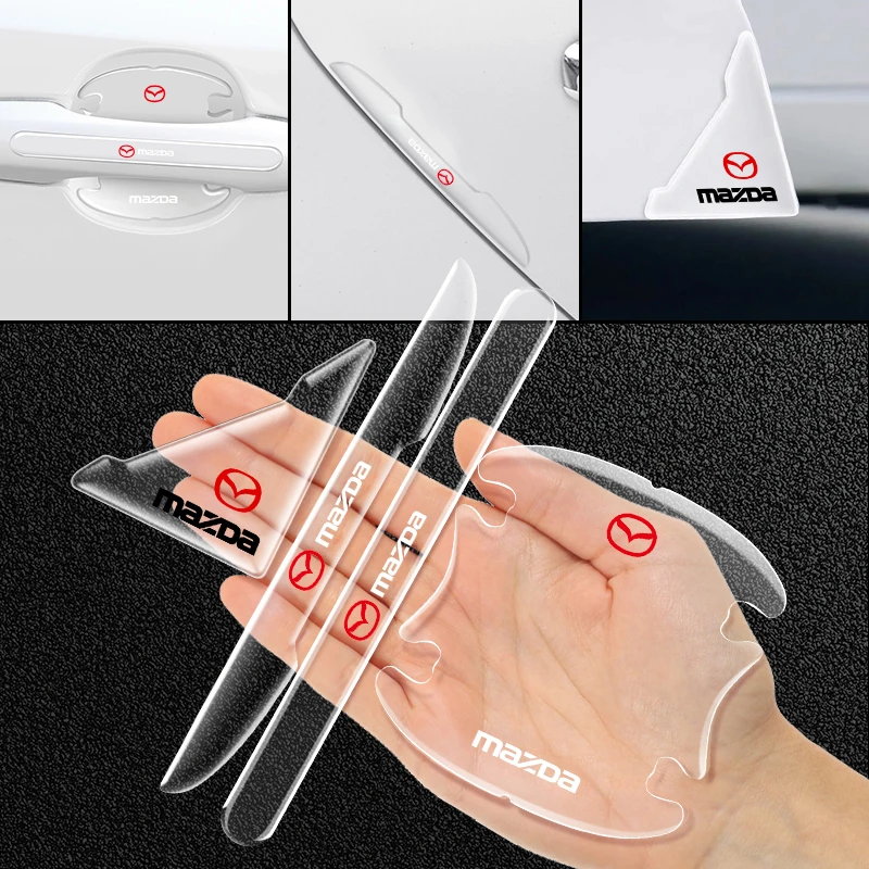 4PCS Car Transparent Silicone Door Corner Cover Bumper Protector for Mazda 3 6 CX3 CX4 CX5 CX7 CX8 CX9 CX30 RX7 Atenza Axela