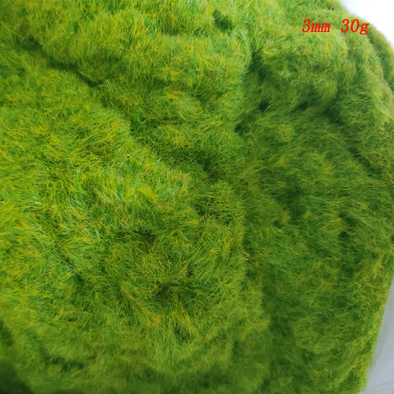 Simulation Moss/Grass Powder 3MM Nylon Static Planting Flocking Powder Sand Table Landscape Materials 30g/Bag