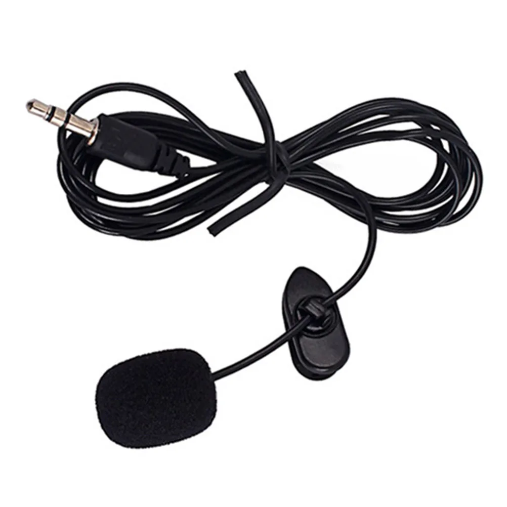 

Black Microphone Small Mini Wired Lavalier Clip Portable Microphones for Smartphone Tablet 35mm Plug Handfree Recording Speech