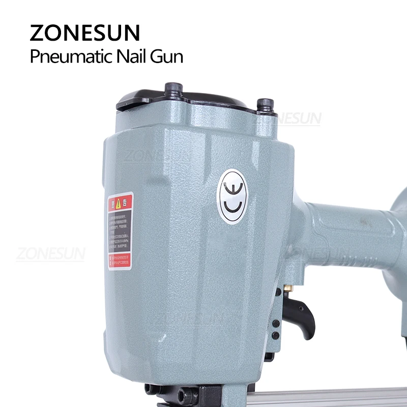 ZONESUN ST64 Pneumatic Steel Iron Nail Gun Micro Pinner Nailer Air Brad Pin Gun Furniture Wood Concrete Steel Plate Nail Stapler