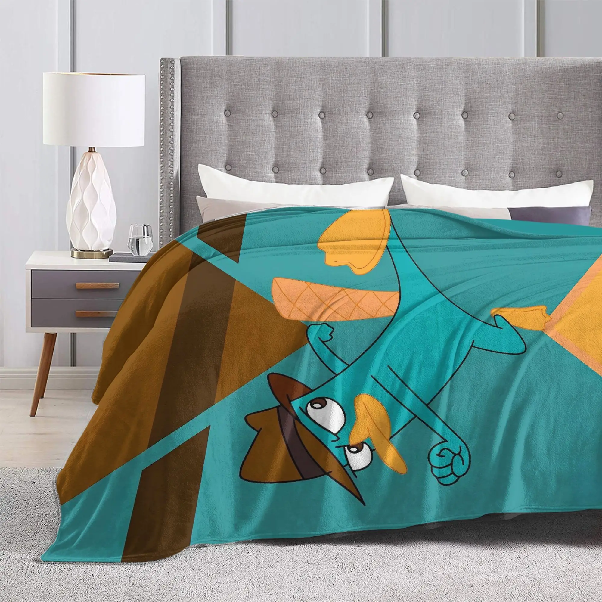 بيري البليتيبوس بطانية جودة دافئة لينة رمي بطانية الخريف صبي فتاة الأريكة السرير مفرش مضحك